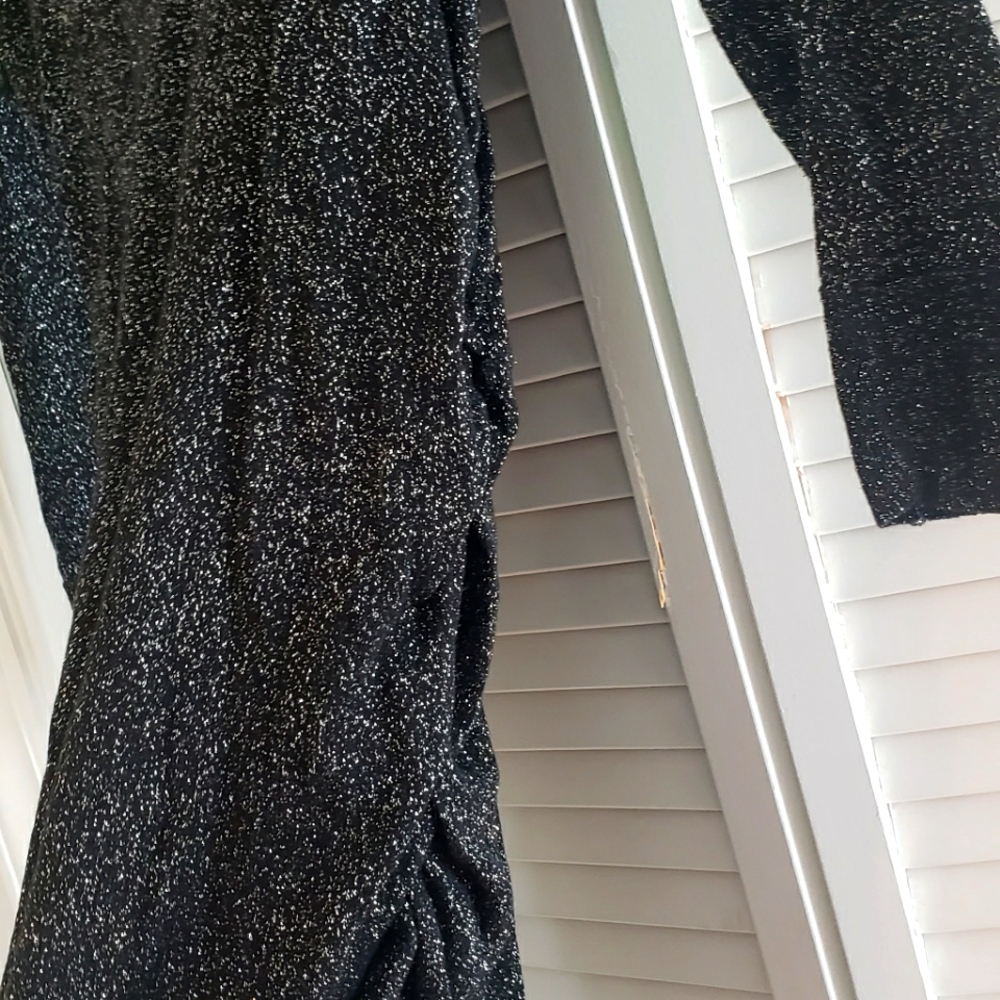 Old Navy Maternity Holiday Sparkle Glitter Black Ruched Sweater